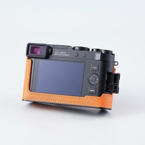 حافظة نصف كاميرا لهاتف Leica D-LUX 8، حافظة واقية للكاميرا الفورية من الجلد الطبيعي المعدني العتيق، أنيقة محمولة مضادة للصدمات (أسود) in Kuwait
