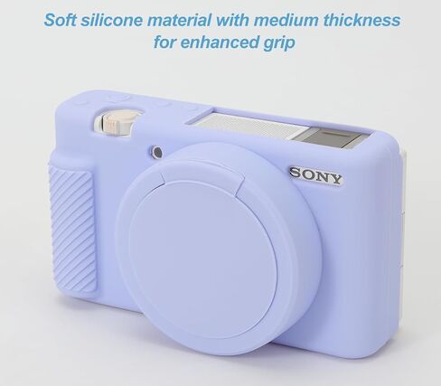 حافظة كاميرا Pocoukate لهاتف Sony ZV-1، ZV1 حافظة كاميرا رقمية مضادة للخدش حافظة كاميرا DSLR ناعمة مع واقي شاشة واقي من الزجاج المقسى لهاتف Sony ZV-1 - أرجواني in Saudi Arabia