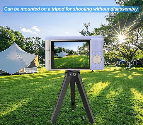 حافظة كاميرا Pocoukate لهاتف Sony ZV-1، ZV1 حافظة كاميرا رقمية مضادة للخدش حافظة كاميرا DSLR ناعمة مع واقي شاشة واقي من الزجاج المقسى لهاتف Sony ZV-1 - أرجواني in Saudi Arabia