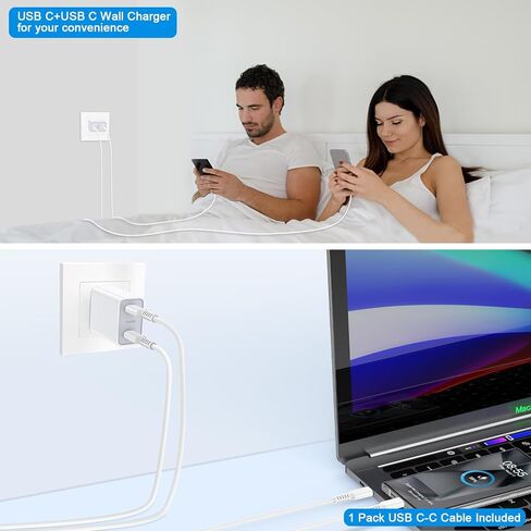 25W Samsung Super Fast Charger Type C Charging Block for Galaxy A15 A55 A14 A54 A13 A53 S24 S23 S22 S21 S20&6ft C سلك كابل الشحن، شاحن هاتف Android سريع لـ Google Pixel 8A 7A 6A 8 7 6 Pro in Kuwait