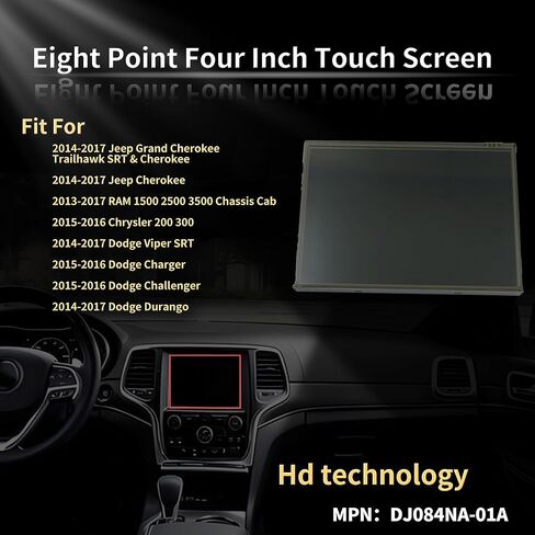 8.4 بوصة تعمل باللمس محول الأرقام شاشة LCD مناسبة لسيارة جيب جراند شيروكي رام 1500 2500 3500 كرايسلر 200 300 دودج تشالنجر SRT فايبر 2014-2017 يوكونكت 3C 8.4A VP3 8.4AN VP4 DJ084NA-01A in Kuwait