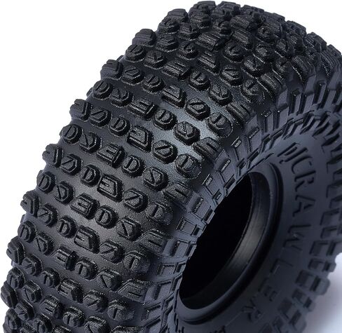 مجموعة إطارات دبابيس فائقة النعومة 68 * 25 مم وحشوات مطاط السيليكون الأرجواني لإطارات Trx4m SCX24 1/18 1/24 RC 1.0 بوصة ترقية سيارة RC الزاحفة FMS FCX24 RC in Saudi Arabia