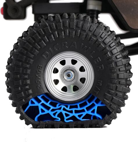 مجموعة إطارات دبابيس فائقة النعومة 68 * 25 مم وحشوات مطاط السيليكون الأرجواني لإطارات Trx4m SCX24 1/18 1/24 RC 1.0 بوصة ترقية سيارة RC الزاحفة FMS FCX24 RC in Saudi Arabia