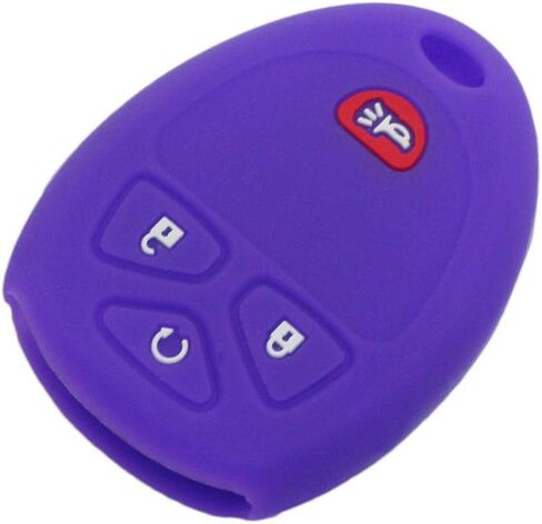 Silicone Cover Protector Case Holder Skin Jacket Compatible with CHEVROLET BUICK GMC 4 Button Remote Key Fob CV4607 Yellow in Saudi Arabia