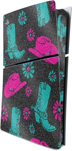 MightySkins Glossy Glitter Skin Compatible with Playstation 5 PS5 Slim Disk Edition Bundle - Blue Meanies | Protective, Durable High-Gloss Glitter Finish | Easy to Apply | Made in The USA in Saudi Arabia