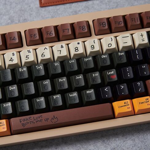 أغطية مفاتيح ريترو 129 مفتاحًا مخصصًا لملف تعريف الكرز PBT مجموعة أغطية مفاتيح قصة حب مناسبة لمفاتيح لوحة المفاتيح الميكانيكية Cherry Mx in Saudi Arabia