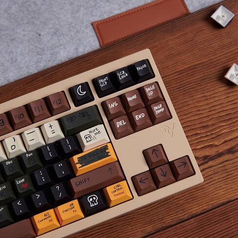 أغطية مفاتيح ريترو 129 مفتاحًا مخصصًا لملف تعريف الكرز PBT مجموعة أغطية مفاتيح قصة حب مناسبة لمفاتيح لوحة المفاتيح الميكانيكية Cherry Mx in Saudi Arabia