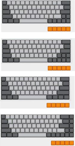 YMDK DSA ملف تعريف فارغ 61 64 68 ANSI مجموعة مفاتيح PBT سميكة للوحة المفاتيح الميكانيكية Cherry MX GH60 XD64 GK64 Tada68 (غطاء المفاتيح فقط) in Saudi Arabia