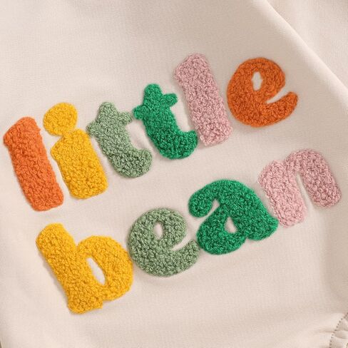 Ayalinggo Little Bean Baby Outfit Newborn Infant Boy Girl Embroidery Crewneck Sweatshirt Bubble Romper Fall Winter Clothes in Saudi Arabia