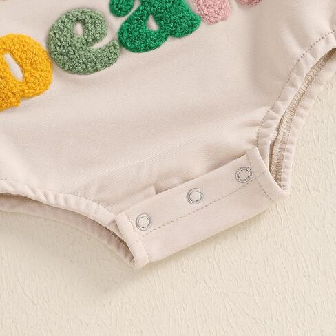 Ayalinggo Little Bean Baby Outfit Newborn Infant Boy Girl Embroidery Crewneck Sweatshirt Bubble Romper Fall Winter Clothes in Saudi Arabia