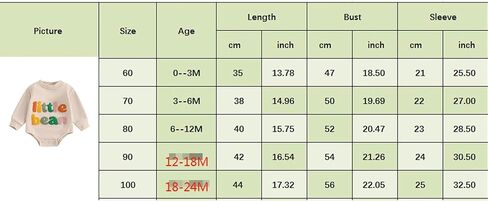 Ayalinggo Little Bean Baby Outfit Newborn Infant Boy Girl Embroidery Crewneck Sweatshirt Bubble Romper Fall Winter Clothes in Saudi Arabia