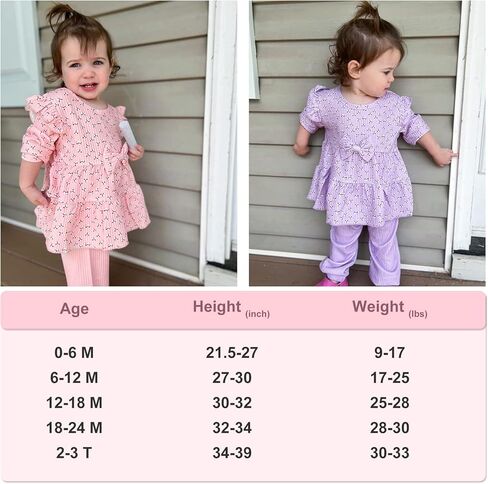 1-6T فريدة من نوعها طفل الفتيات أطقم ملابس للأطفال الصغار بلون الكتان تونك الأعلى والزهور طماق مجموعة ملابس in Kuwait