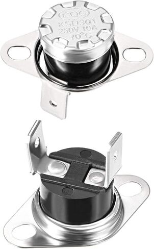 uxcell KSD301 Thermostat 125°C/257°F 10A N.C Adjust Snap Disc Temperature Switch for Microwave,Oven,Coffee Maker 2pcs in Kuwait