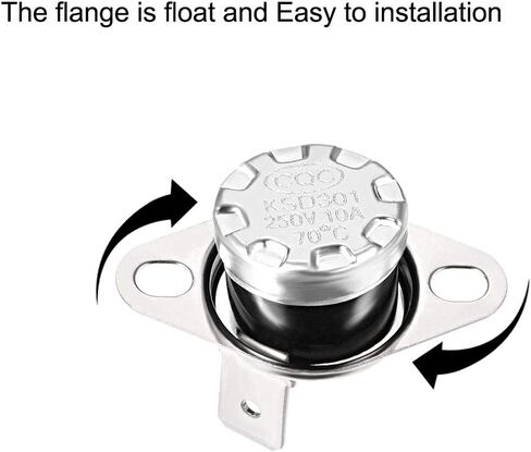 uxcell KSD301 Thermostat 125°C/257°F 10A N.C Adjust Snap Disc Temperature Switch for Microwave,Oven,Coffee Maker 2pcs in Kuwait