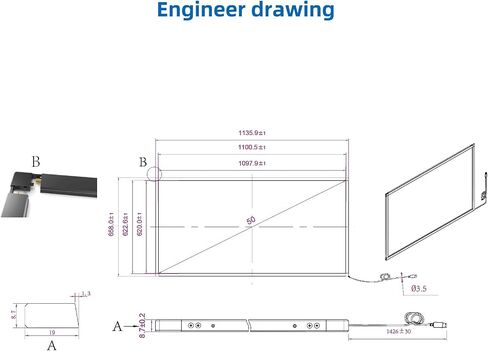 32 Inch Multi 10 Points IR Touch Screen Overlay,Infrared Touch Screen Frame Without Glass in Saudi Arabia
