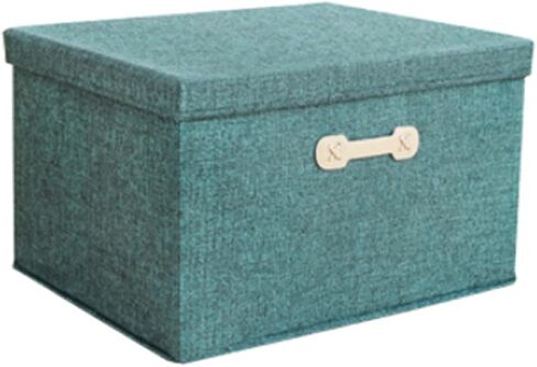 Foldable Storage Box with Lid Cotton and Linen Storage Box with Lid Cube Clothes Storage Box Bedroom Closet Storage Box with Lid Handle Storage Box (Grey, 40 * 30 * 25CM) in Saudi Arabia