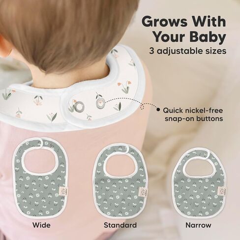 KeaBabies 8-Pack Baby Bibs for Girls & Boys and 8-Pack Baby Bandana Bibs, Baby Bibs - Teething Baby Bibs for Boy, Girl, Drool Bibs for Baby Girl, Baby Boy in Saudi Arabia