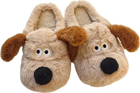 Women's Puppy Slippers - warm plush, cosy and skin-friendly. Non-slip and lightweight sole. in Saudi Arabia