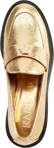 Karl Lagerfeld Paris Women's Rylyn Loafer, Gold, 11 in Saudi Arabia