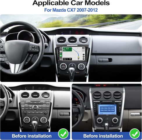 2G+64G Car Stereo Radio for Mazda CX7 2008-2012 Android 13 Radio with Wireless Carplay Android Auto 9" Touch Screen Bluetooth Car Radio with GPS Navigation HiFi WiFi FM Head Unit with Backup Camera in Saudi Arabia