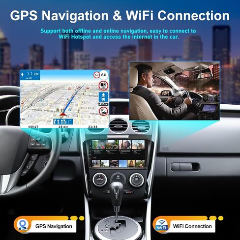 2G+64G Car Stereo Radio for Mazda CX7 2008-2012 Android 13 Radio with Wireless Carplay Android Auto 9" Touch Screen Bluetooth Car Radio with GPS Navigation HiFi WiFi FM Head Unit with Backup Camera in Saudi Arabia
