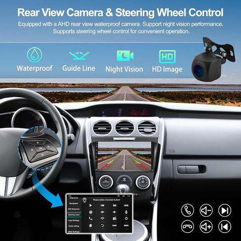 2G+64G Car Stereo Radio for Mazda CX7 2008-2012 Android 13 Radio with Wireless Carplay Android Auto 9" Touch Screen Bluetooth Car Radio with GPS Navigation HiFi WiFi FM Head Unit with Backup Camera in Saudi Arabia
