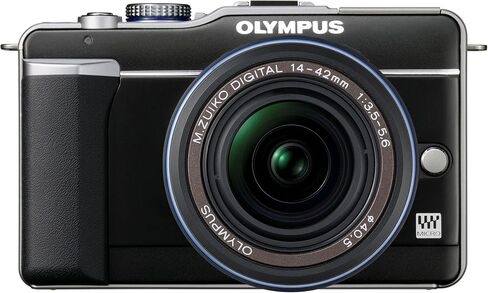 OM SYSTEM OLYMPUS PEN E-PL1 12.3MP Live MOS Micro Four Thirds كاميرا رقمية بدون مرآة مع عدسة تكبير رقمية Zuiko مقاس 14-42 مم f/3.5-5.6 (أسود) (متجدد) in Saudi Arabia