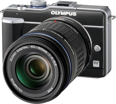 OM SYSTEM OLYMPUS PEN E-PL1 12.3MP Live MOS Micro Four Thirds كاميرا رقمية بدون مرآة مع عدسة تكبير رقمية Zuiko مقاس 14-42 مم f/3.5-5.6 (أسود) (متجدد) in Saudi Arabia