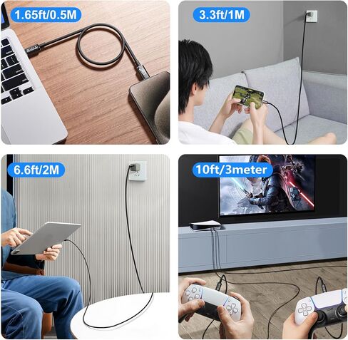 USB Type c Data Cable 10ft,Extra Long Data Cable,USB 3.2 to USB c Video and Power 4k Support 20Gbps 240W PD Fast Charging Cable, high Speed USB-c Cable, Compatible with MacBook,SSD in Saudi Arabia
