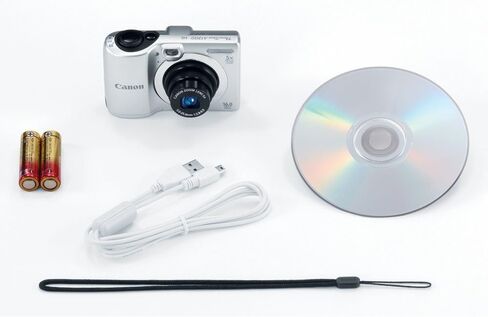 كاميرا Canon PowerShot A1300 16.0 ميجابكسل رقمية مع تكبير الصورة الرقمية 5x وعدسة واسعة الزاوية 28 مم وتسجيل فيديو عالي الدقة 720 بكسل (فضي) (متجدد) in Saudi Arabia