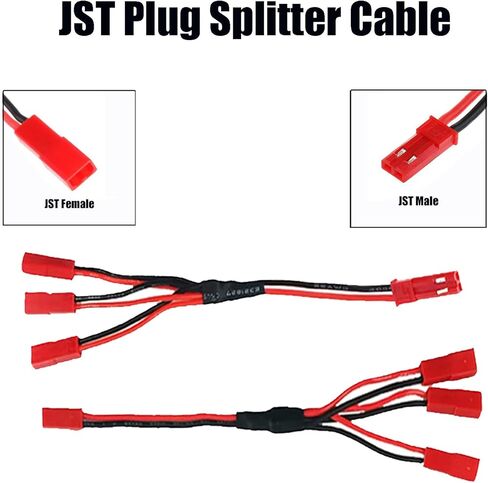 5 Pairs JST Plug to JR Connector Male Female Cable 10cm Servo Adapter Wire for RC Plane Helicopter Car (JST to JR-10pcs) in Saudi Arabia