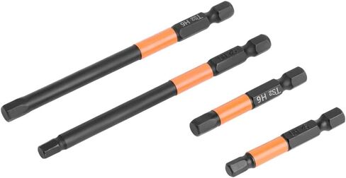 6/7 Pieces Industrial Magnetic Phillips #2 Screwdriver Bit Set, S2 Steel Anti-Slip Hex Head Allen Wrench Drill Bit Set, 1/4" Hex Shank, H1.5-H6 Impact Bits, Strong Magnetism (100mm) in Saudi Arabia