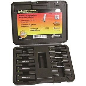Bondhus 23299 ProHold Socket Hex Bits Set, 2", 9 Piece