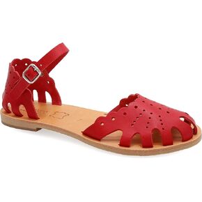 Emmanuela Ancient Greek Style Sandals, Handmade Leather Closed Toe Flat Sandals, Quality Adjustable Sandals, Ankle Strap Summer Shoes for Women, Boho Chic Caged Sandals