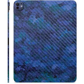 Carbon Fiber Skin Compatible with Apple iPad Pro 13 (M4) 2024 - Blue Ice - Premium 3M Vinyl Protective Wrap Decal Cover - Easy to Apply | Crafted in The USA by MightySkins