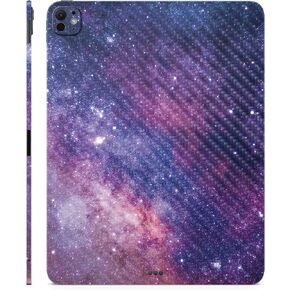 Carbon Fiber Skin Compatible with Apple iPad Pro 13 (M4) 2024 - Violet Stars - Premium 3M Vinyl Protective Wrap Decal Cover - Easy to Apply | Crafted in The USA by MightySkins