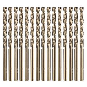 HARFINGTON 15pcs M35 Cobalt Twist Drill Bit Set 1.2mm Dia High-Speed Steel Metric Drill Bits 38mm Overall Length for Drilling Cutting Through Hard Metals Stainless Steel