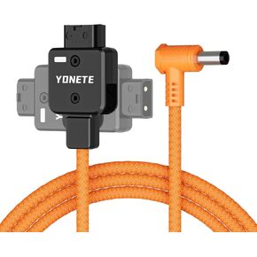 (2-Feet/ 24 inch / 60cm) 180° Rotation Power Tap D-Tap to DC 14.8V/10A Cable, Replacement D-tap to 14.8V/10A DC Cable (5.5 * 2.5mm & 5.5 * 2.1mm) for Anton Bauer, KIPRO LCD, Black Magic Etc.