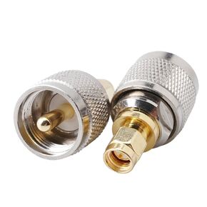 SMA-UHF RF Connectors Kit SMA to UHF PL259 SO239 4 Type Set SMA Jack/Plug to UHF Nickel Gold Plated Test Converter (4pcs SMA-UHF Adapter)