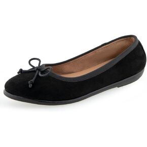 Aerosoles Women's HOMEBET Ballet Flat, Black Faux Suede, 8.5