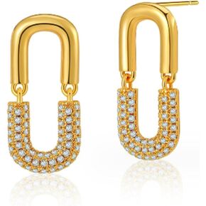 أقراط مشبك ورق للنساء سلسلة ربط الأقراط الشظية هوب أقراط الذهب مربع ربط الأقراط مكعب الزركون ربط الأقراط لذيذ Huggie هوب أقراط مجوهرات للنساء في سن المراهقة الفتيات in Kuwait