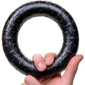 Monster K9® Insanely Tough! Chew Ring - Made in USA - for Toy Destroyers, Aggressive Chewer Approved - Durable, Heavy Duty Natural Rubber - Dog Chew Tug Fetch Toy for Medium & Large Dogs