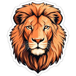 Lion Waterproof Vinyl Sticker 4 Inch Decal in Kuwait