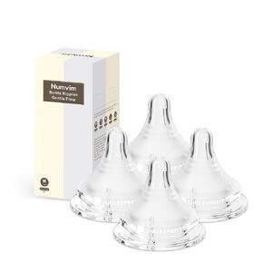 Silicone Bottle Nipple with Latch-On Point, Gentle Flow, Natural Feel (9m+, LL, 4 Counts)