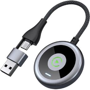 محول Carplay اللاسلكي، محول Carplay اللاسلكي 2 في 1 لأجهزة Apple يحول السلكية إلى محول Carplay اللاسلكي لجهاز iPhone 2024، ترقية التوصيل والتشغيل التلقائي، توصيل السيارات دونجل لسيارات iPhone iOS 10+ in Kuwait