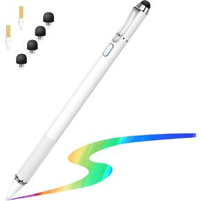Stylus for iPad with Palm Rejection, MEKO Active Pencil Compatible with (2018-2020) Apple iPad Pro (11/12.9 Inch),iPad 6th/7th/8th Gen/Mini 5th Gen/Air 3rd/4th Gen for Precise Writing/Drawing (White)