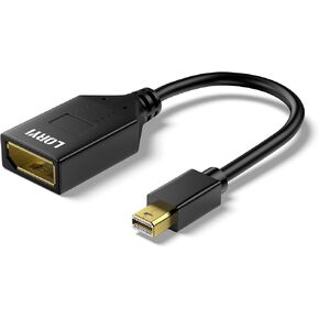 Mini DisplayPort to DisplayPort Adapter 4K@60Hz, Mini DP to DP Adapter, Mini Display Port Male to Display Port Female, Thunderbolt and Thunderbolt 2 Compatible