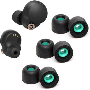 3 Pairs Memory Foam Eartips Ear Buds for Sony WF-1000XM4, Ear Tips Replacement Sony Ear Piece Foam Tips for WF-1000XM4 Fit Charging Case(Matt Surface, M)