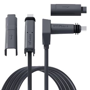 for Starlink Cable 300FT Compatible with Starlink Actuated Gen 2, Replacement Extension Cable for Starlink Rectangular Satellite V2 Waterproof with End Caps Gray (300FT/91M)