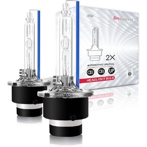 Sinoparcel D1S Xenon HID Headlights Bulb - 8000K 35W High Low Beam 66144 66140 85140 85415,etc Replacement Bulb -2Yr WTY- Pack of 2